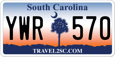 SC license plate YWR570