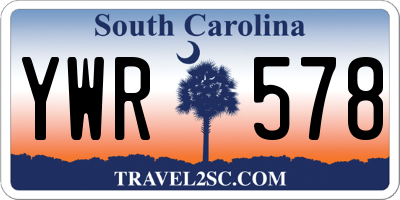 SC license plate YWR578