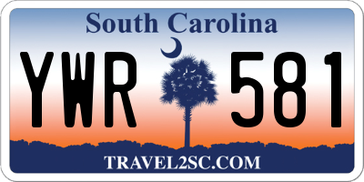 SC license plate YWR581
