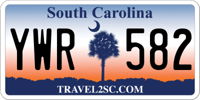 SC license plate YWR582