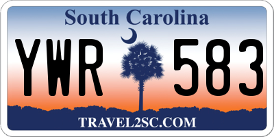 SC license plate YWR583