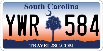 SC license plate YWR584