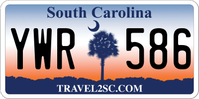 SC license plate YWR586