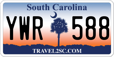 SC license plate YWR588