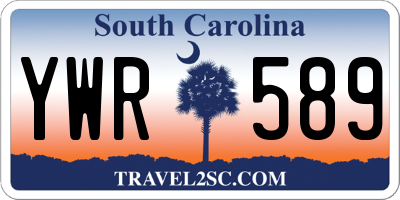 SC license plate YWR589