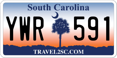 SC license plate YWR591