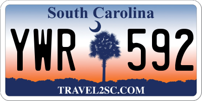SC license plate YWR592