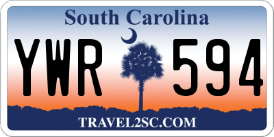 SC license plate YWR594