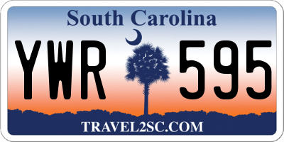 SC license plate YWR595