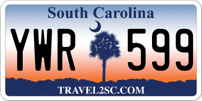 SC license plate YWR599