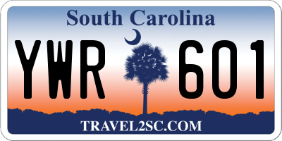 SC license plate YWR601