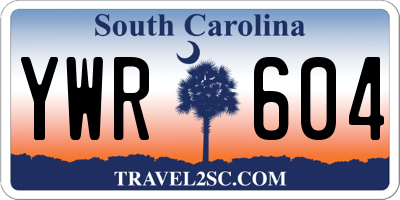 SC license plate YWR604