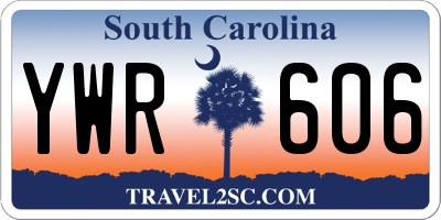 SC license plate YWR606