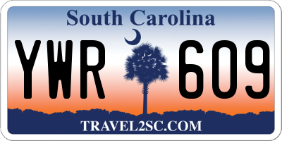 SC license plate YWR609