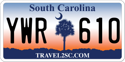 SC license plate YWR610