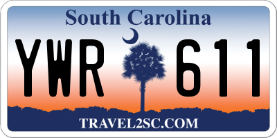 SC license plate YWR611