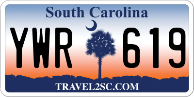 SC license plate YWR619