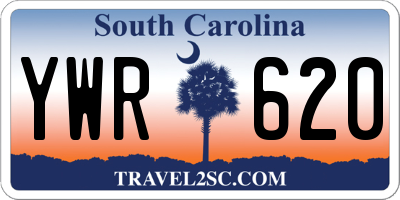 SC license plate YWR620