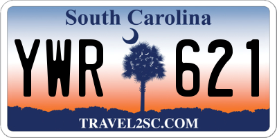 SC license plate YWR621