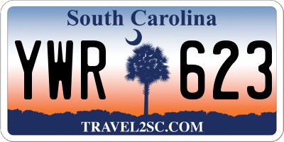 SC license plate YWR623