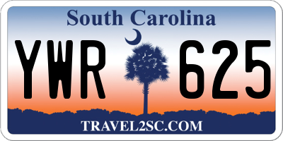 SC license plate YWR625