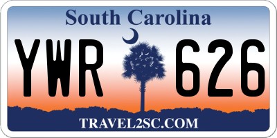 SC license plate YWR626