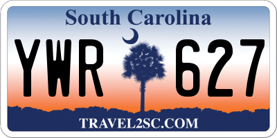 SC license plate YWR627