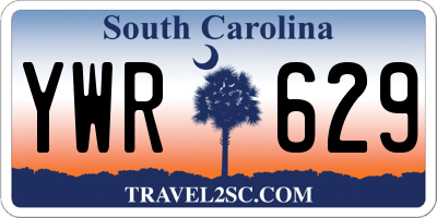 SC license plate YWR629
