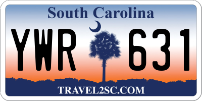 SC license plate YWR631