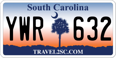 SC license plate YWR632
