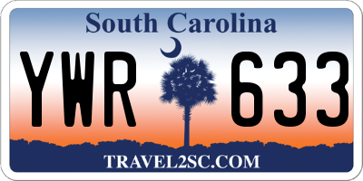 SC license plate YWR633