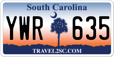 SC license plate YWR635