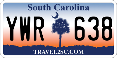 SC license plate YWR638