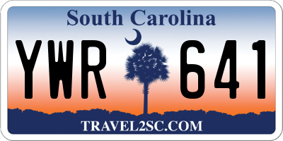 SC license plate YWR641