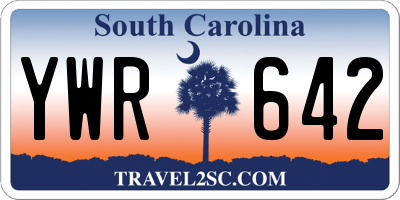 SC license plate YWR642