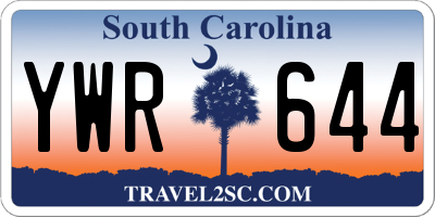 SC license plate YWR644