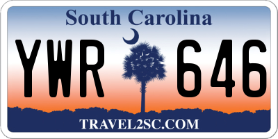 SC license plate YWR646