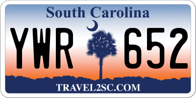 SC license plate YWR652