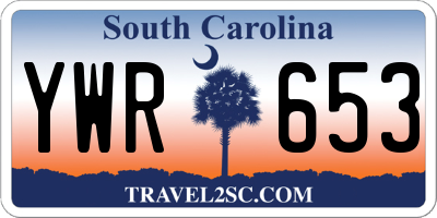 SC license plate YWR653