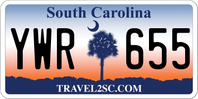 SC license plate YWR655