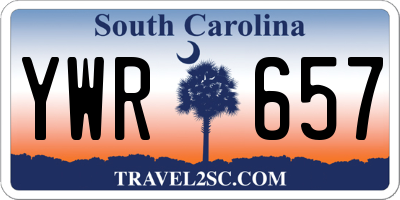 SC license plate YWR657
