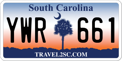 SC license plate YWR661