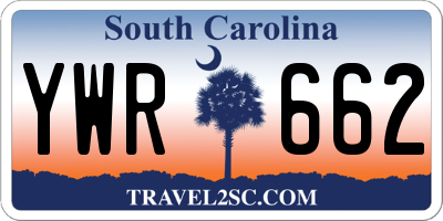 SC license plate YWR662