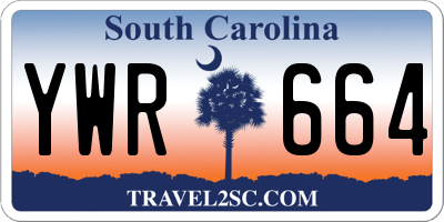 SC license plate YWR664