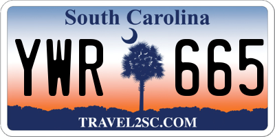SC license plate YWR665