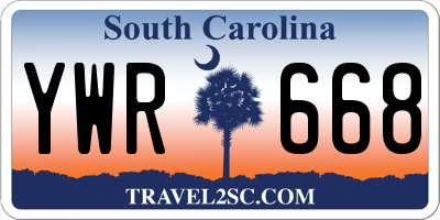 SC license plate YWR668