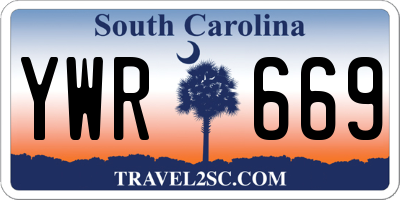 SC license plate YWR669