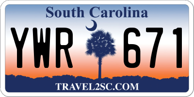 SC license plate YWR671