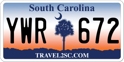 SC license plate YWR672