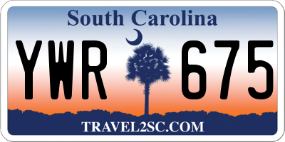 SC license plate YWR675